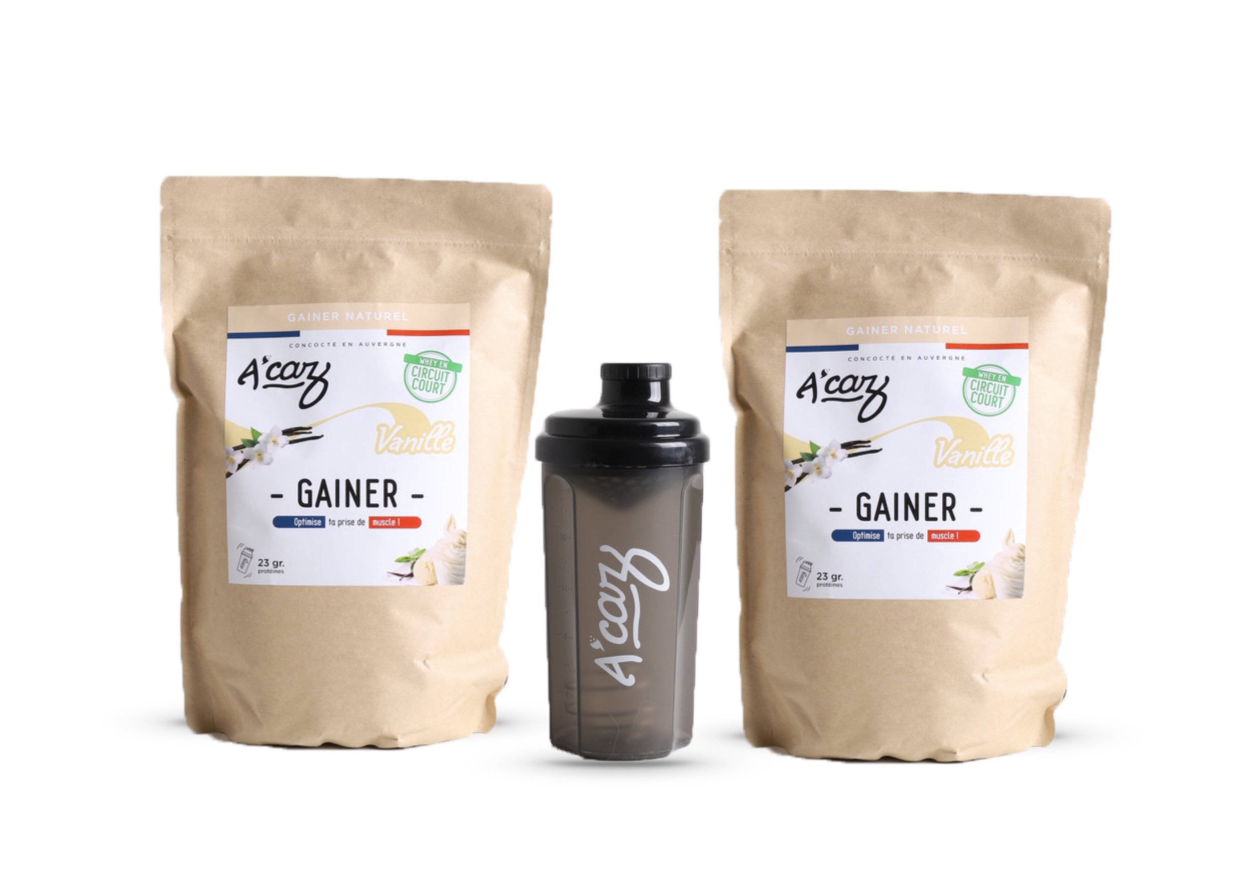 acaz-pack-d-couverte-gainer-poudre-vanille-chocolat-masse image 2