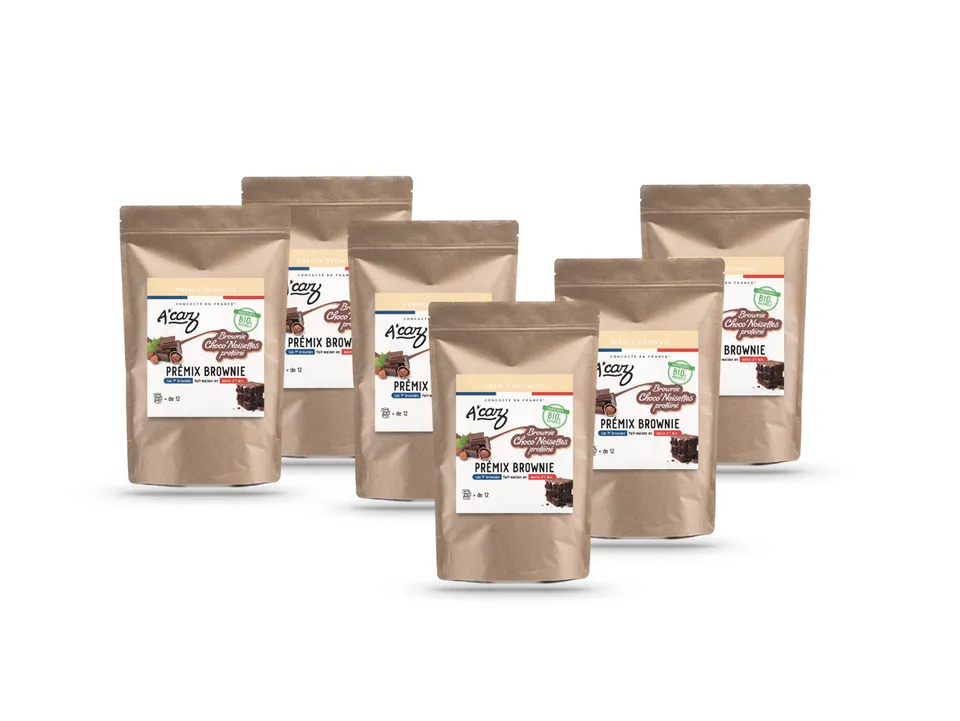 acaz-pack-brownie-choco-noisettes-lover-bio-6-premix image 1