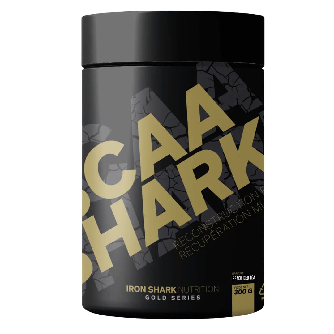 iron-shark-gold-series-bcaa-shark-peach-iced-tea-300g image 1