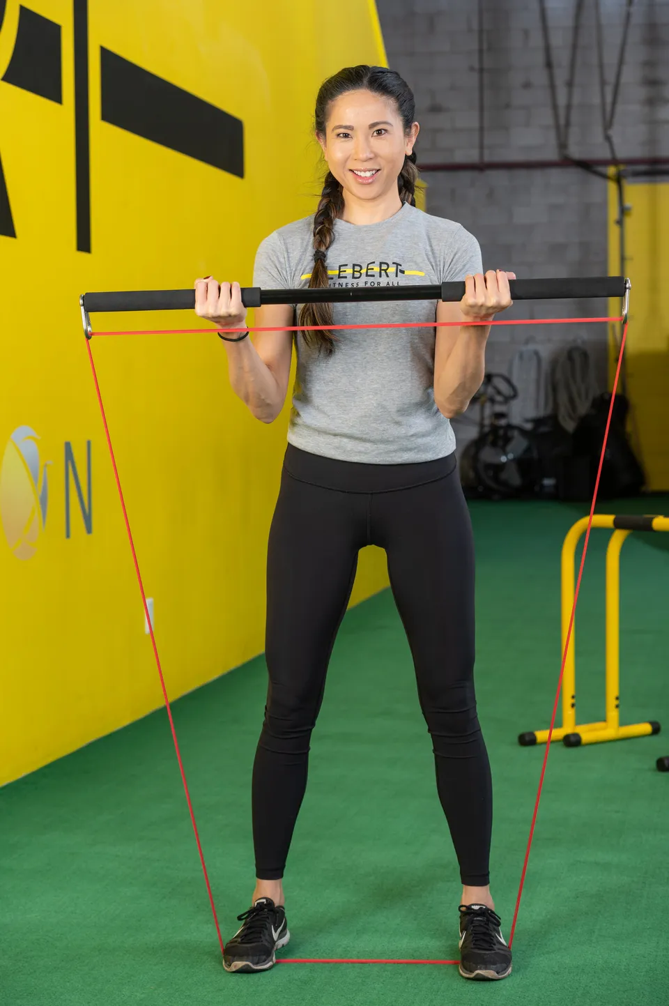 lebert-resistance-bar-barre-musculation-91-cm-2-bandes-latex image 1