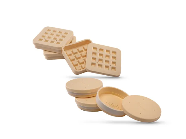 acaz-waffle-box-panbox-beige-cr-me-moules-gaufres-pancakes-lot image 1