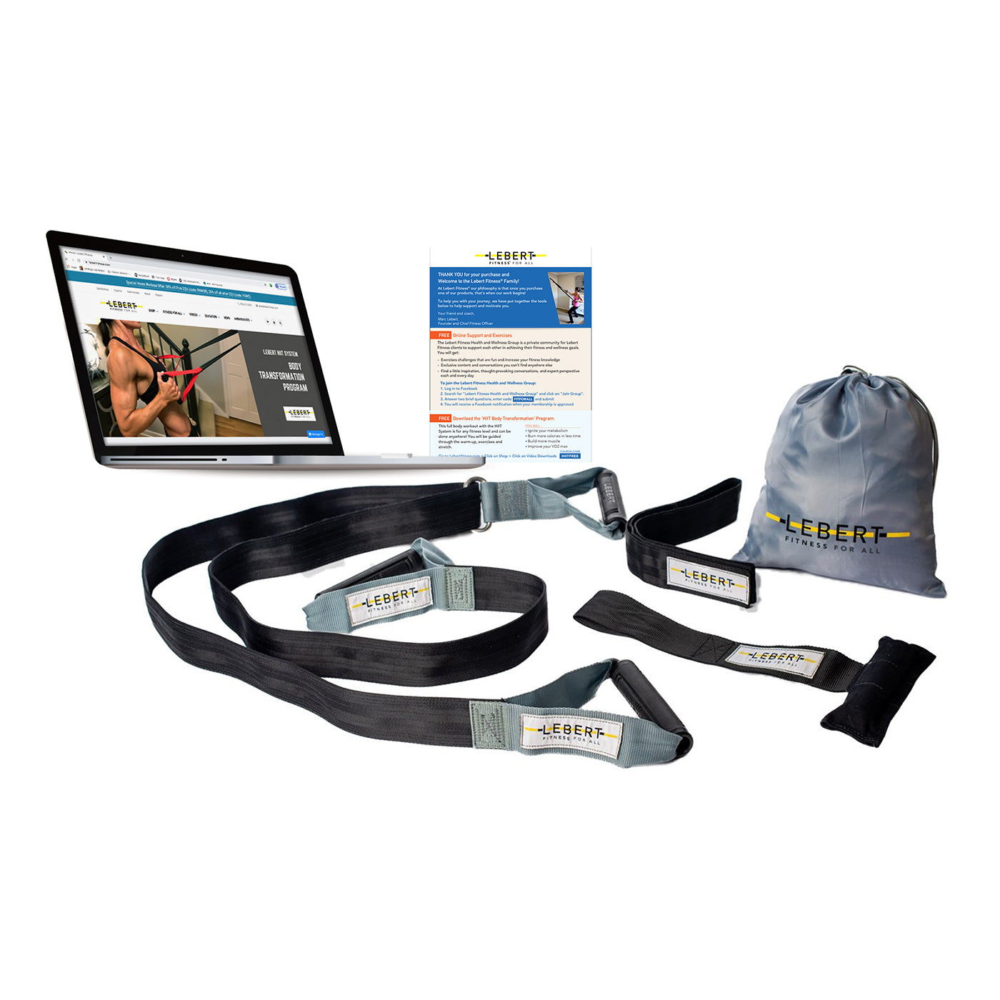 lebert-hiit-system-sangle-suspension-training-rouge-full-body image 1