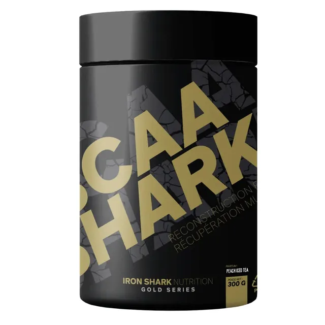 iron-shark-gold-series-bcaa-shark-peach-iced-tea-300g image 1