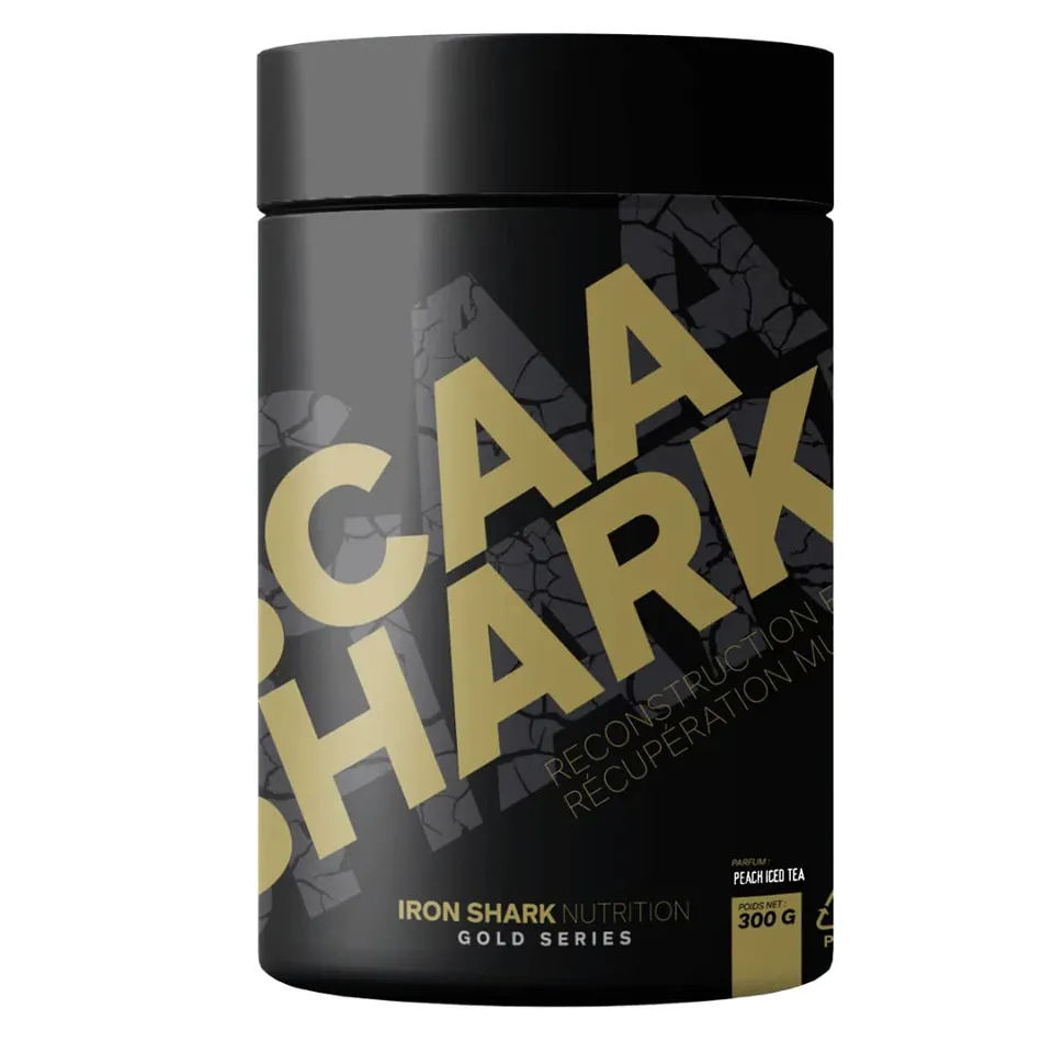 iron-shark-gold-series-bcaa-shark-peach-iced-tea-300g image 1