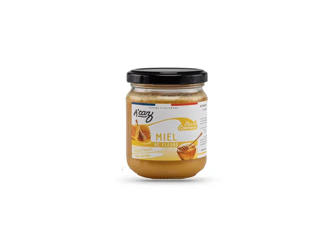 a-caz-miel-naturel-cr-meux-pot-auvergne-artisanal image 1