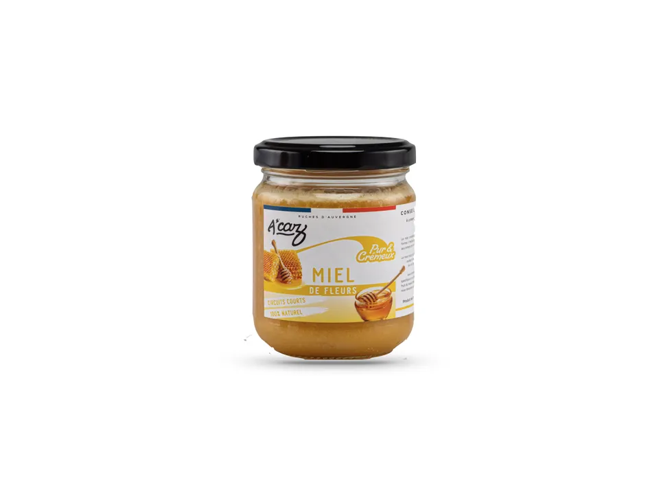 a-caz-miel-naturel-cr-meux-pot-auvergne-artisanal image 1