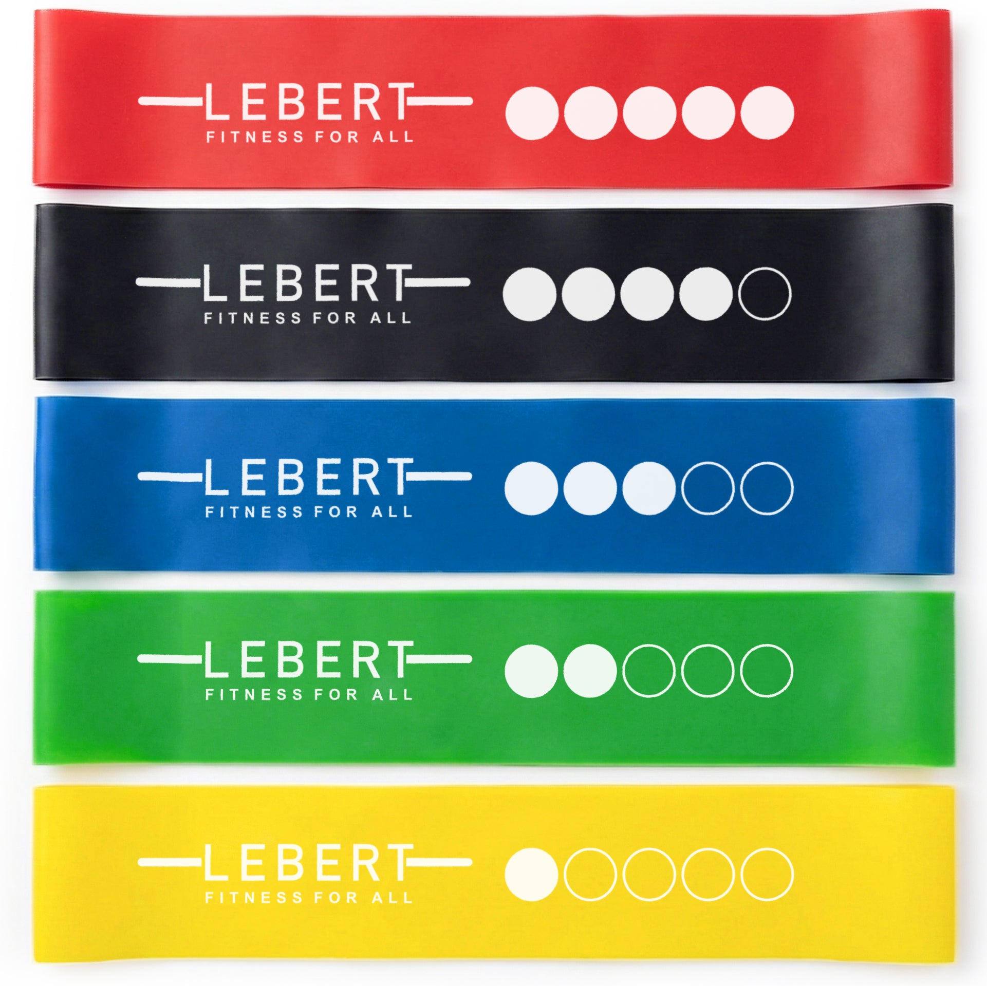 lebert-training-tools-mini-bands-lot-5-bandes-lastiques-latex image 1
