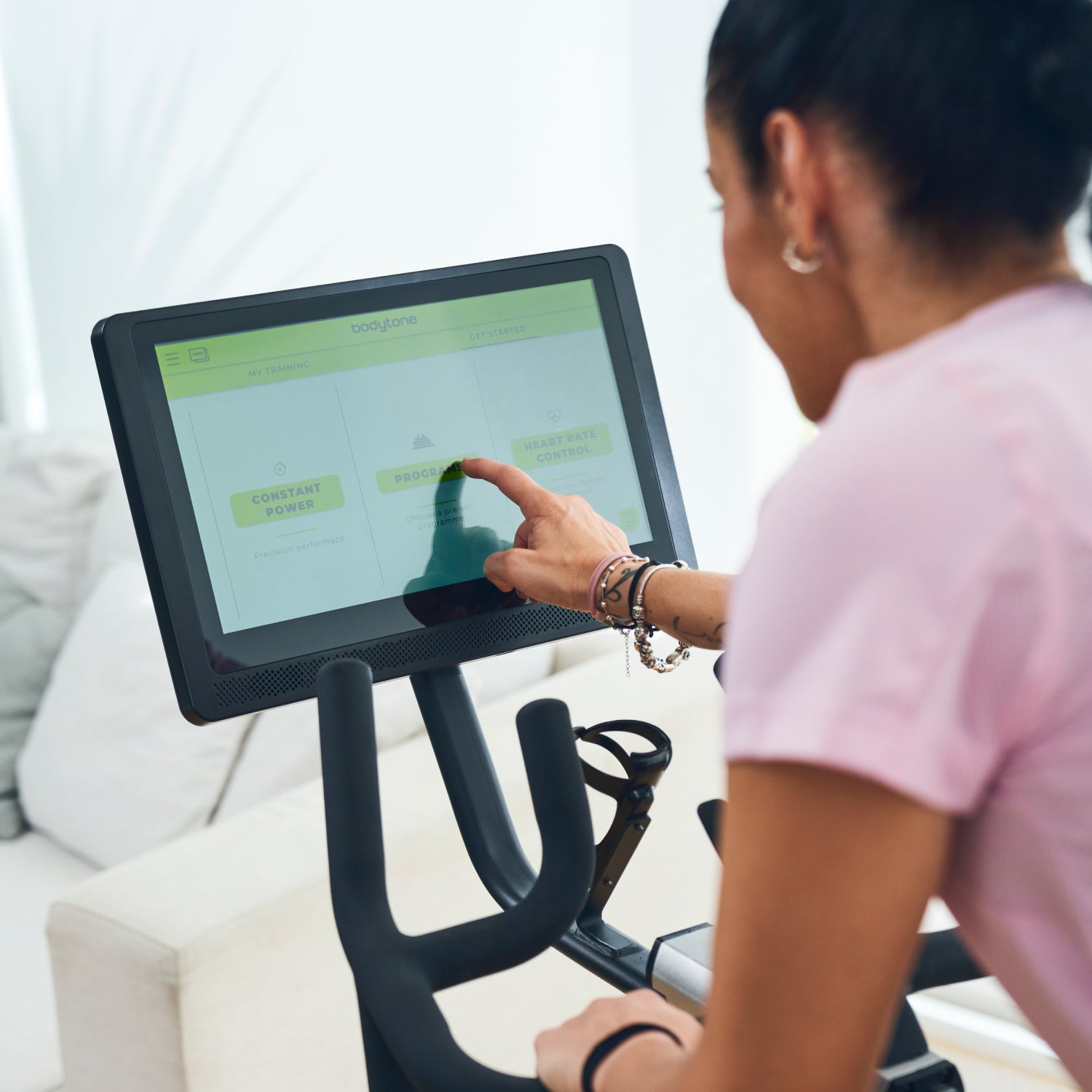bodytone-active-bike-400-smart-screen-velo-appartement-rouge-22-kg image 3