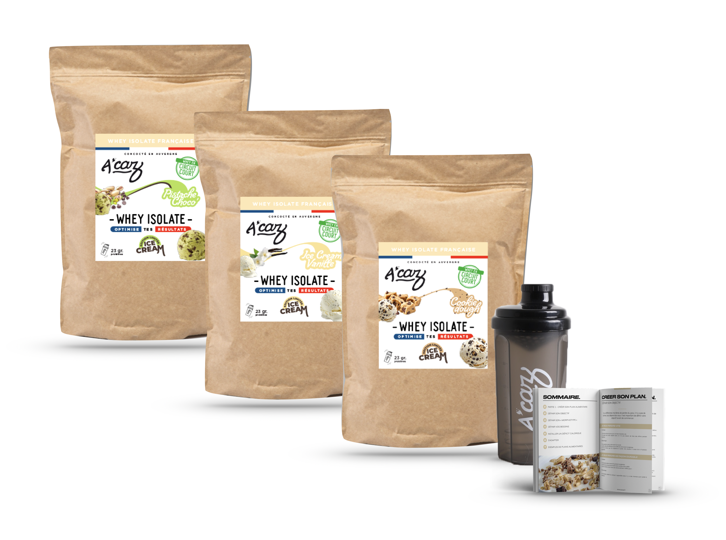 acaz-pack-d-couverte-whey-isolate-ice-cream-23g-prot-ines image 2