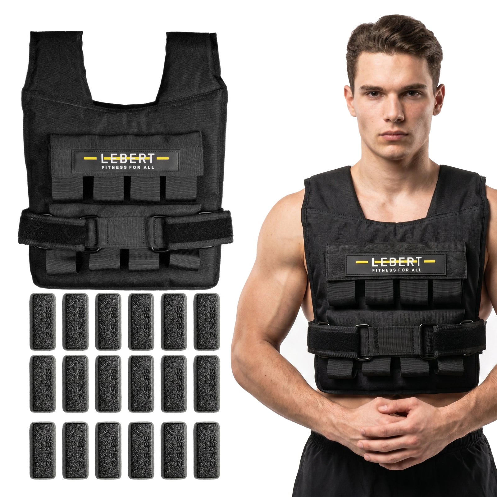 lebert-fitness-adjustable-weighted-vest-gilet-lest-r-glable-20-lb image 6