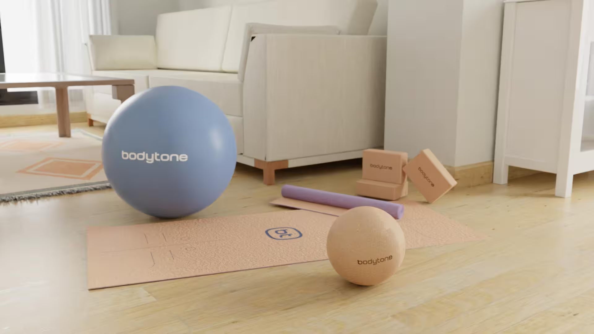 bodytone-set-yoga-li-ge-tapis-ballon-brique-balle image 1