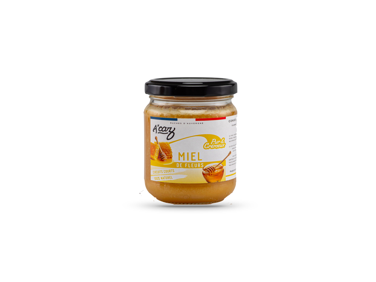 a-caz-miel-naturel-cr-meux-pot-auvergne-artisanal image 1