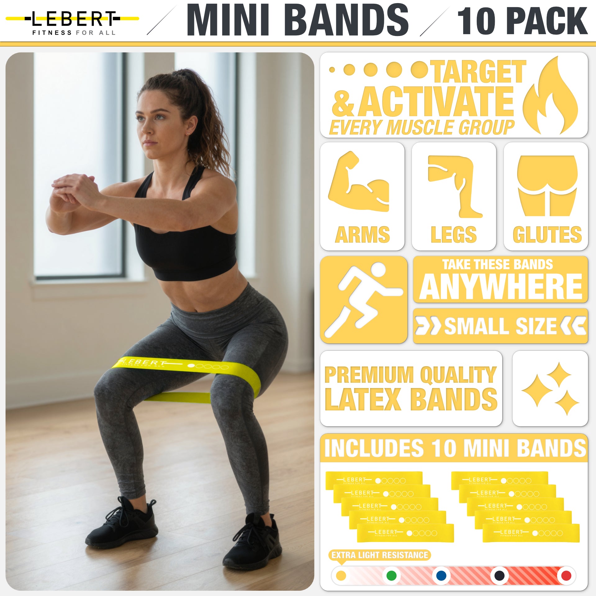 lebert-training-tools-mini-bands-lot-5-bandes-lastiques-latex image 3