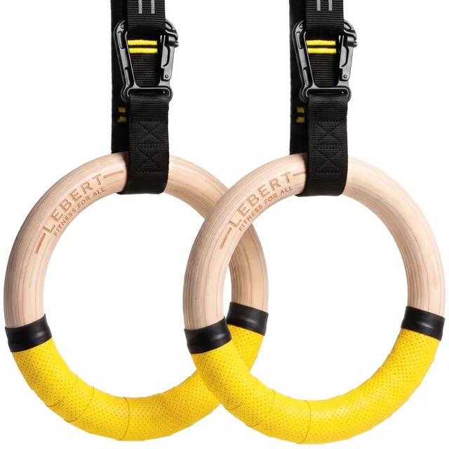 lebert-fitness-gym-rings-anneaux-gymnastique-bois-32-mm-sangles image 1