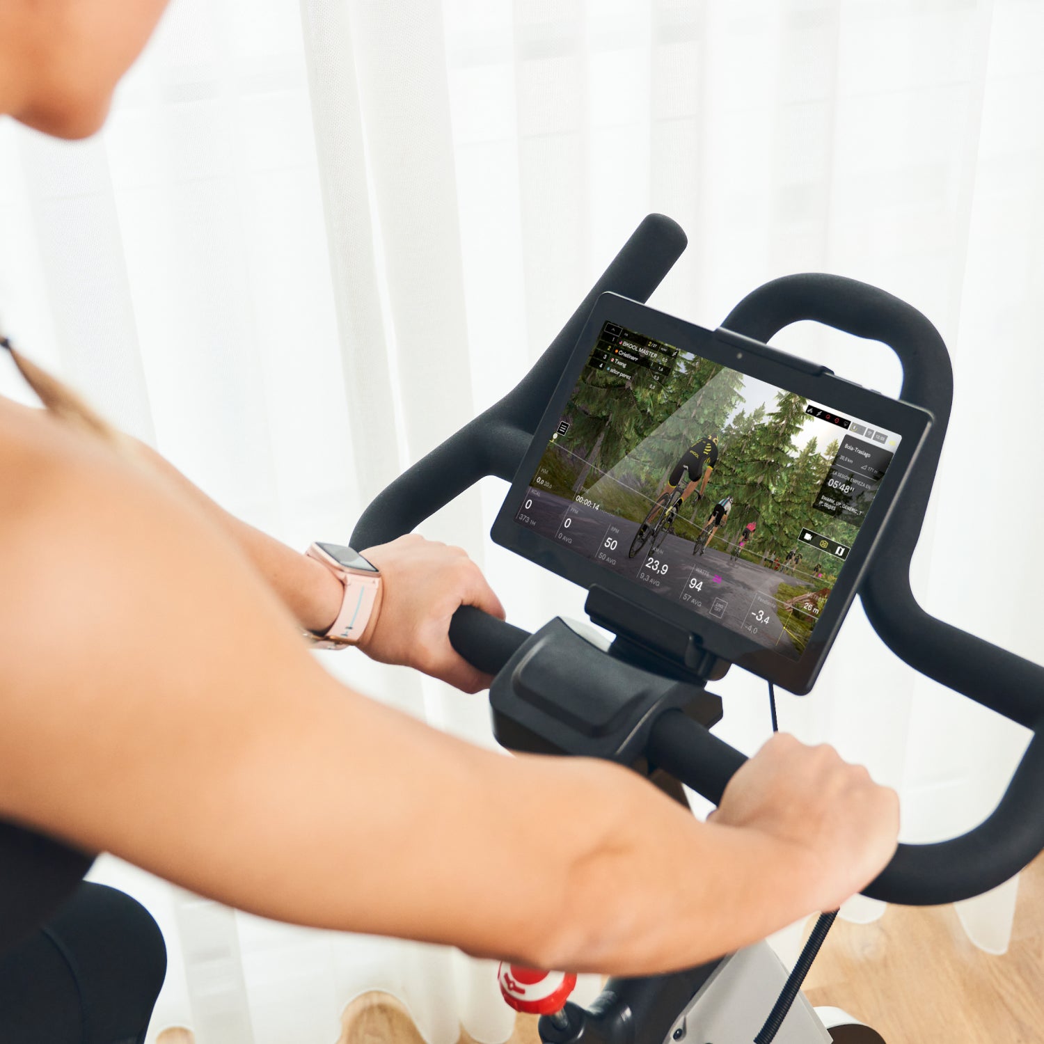bodytone-active-bike-200-connect-velo-appartement-reconditionne-18-kg image 3