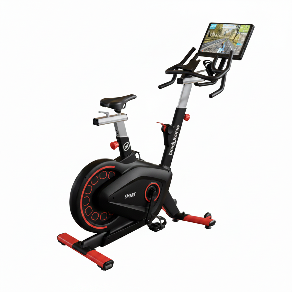 bodytone-active-bike-400-smart-screen-velo-appartement-rouge-22-kg image 1