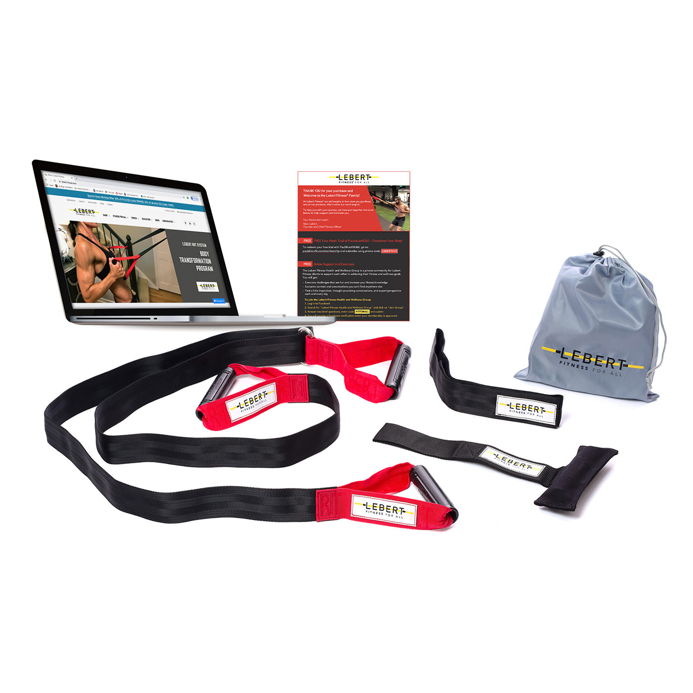 lebert-hiit-system-sangle-suspension-training-rouge-full-body image 2