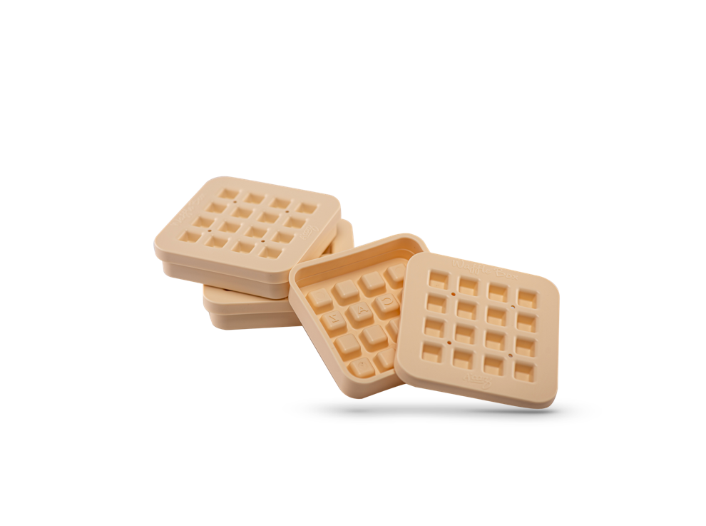 acaz-waffle-box-beige-cr-me-moule-gaufres-lot-de-3 image 2