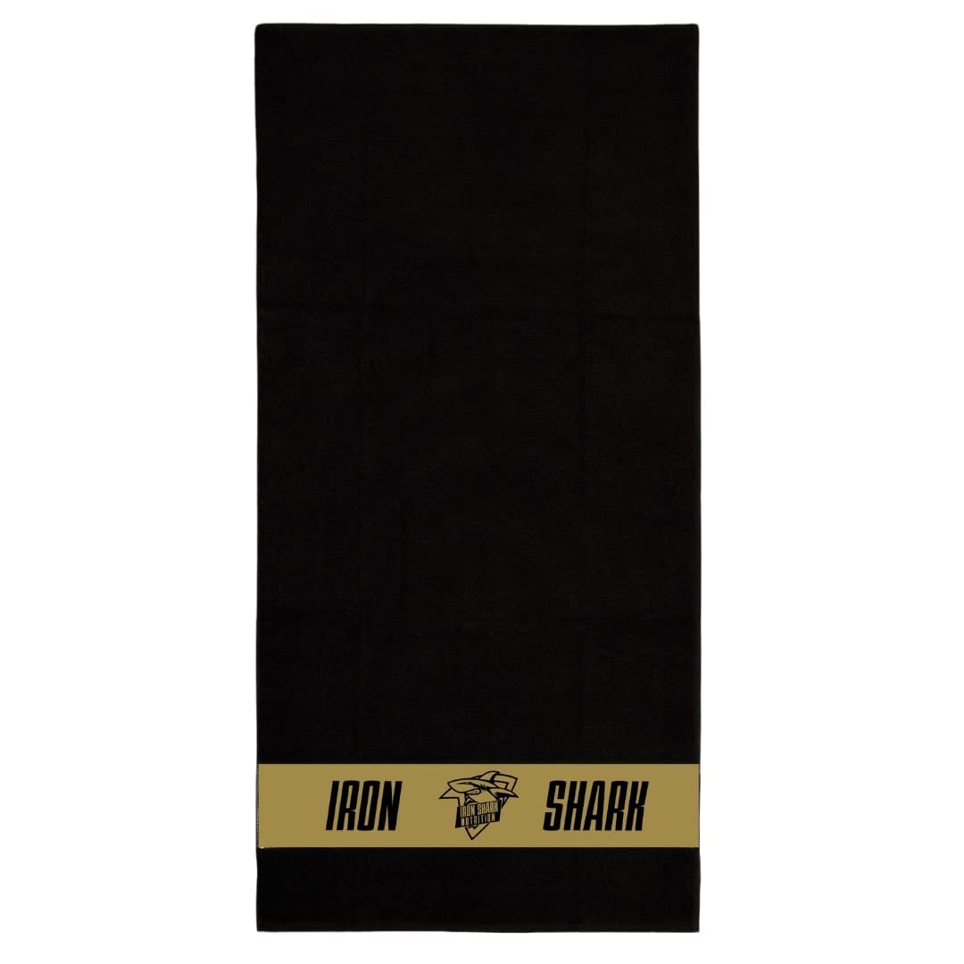 iron-shark-accessoires-serviette-black-gold-musculation image 1