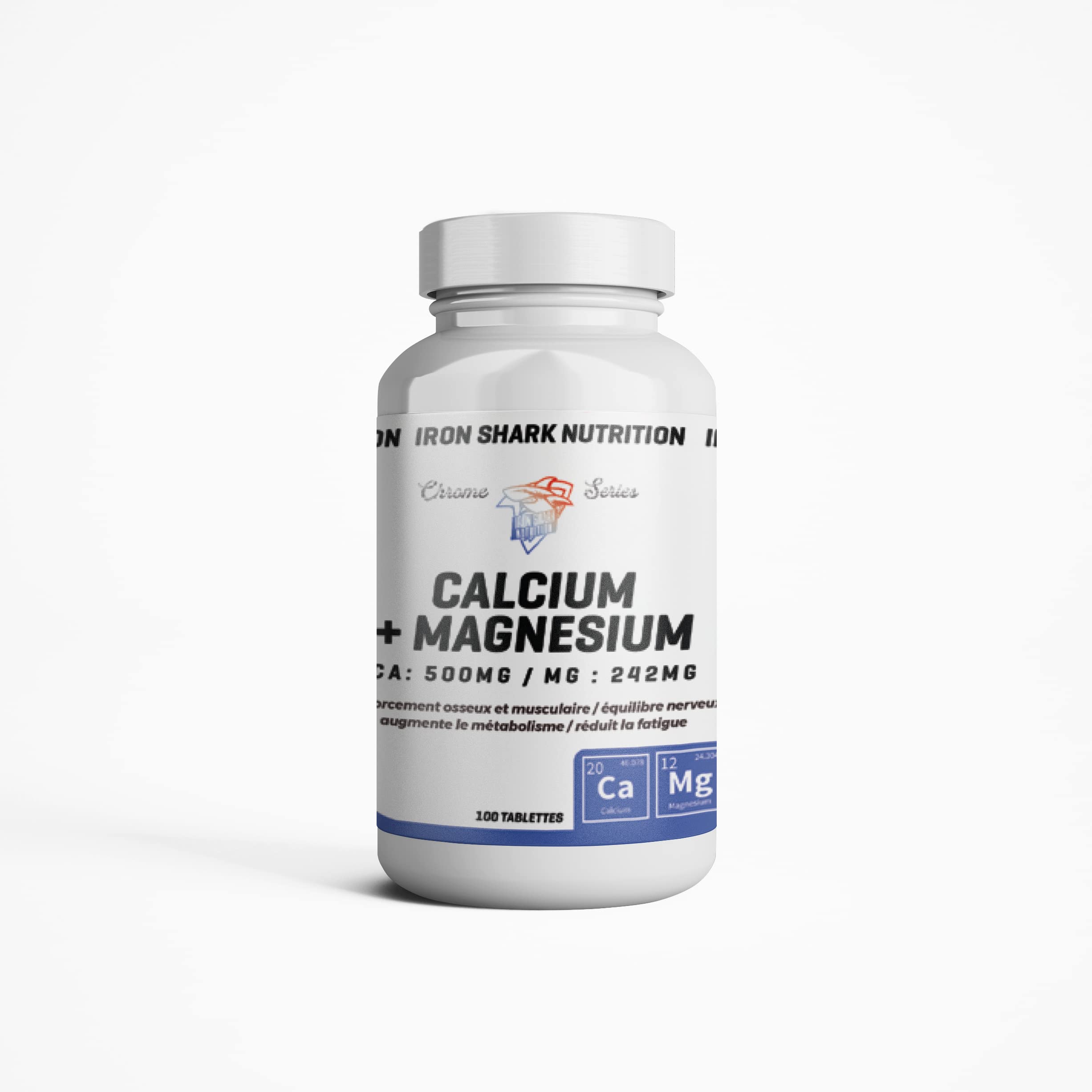 iron-shark-chrome-series-calcium-magn-sium-compl-ment-100-tablettes-os image 1
