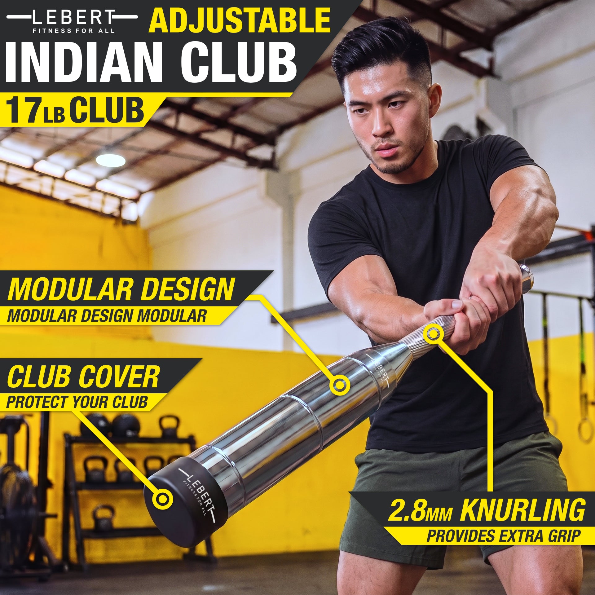 lebert-fitness-indian-clubs-massue-r-glable-17-lb-black-acier image 6